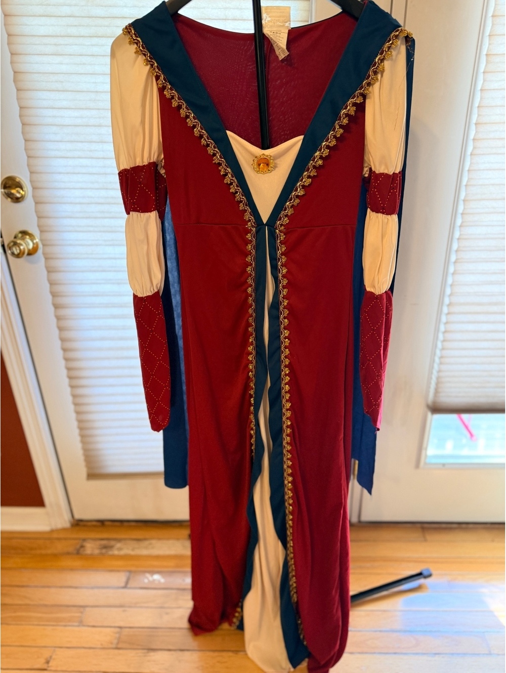 Medieval Style Renaissance Costume Dress with Cape